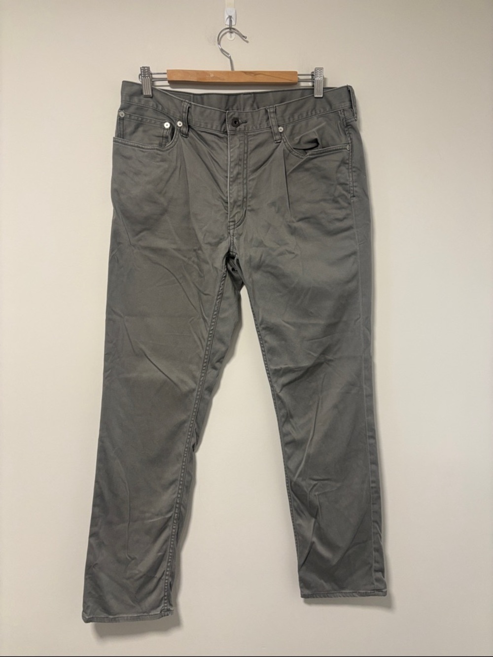 Polo by Ralph Lauren Slate Gray Casual Pants with Branded Button